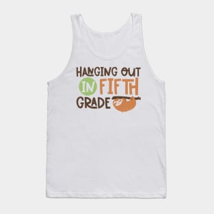 Hanging Out in Fifth Grade Kids School Back to School Funny Tank Top